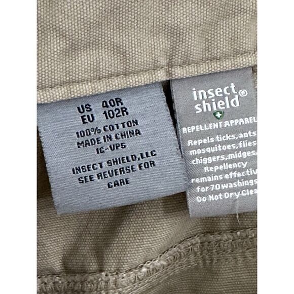 Insect Shield Repellent Men's‎ Khaki Pants Size 40R Hunting Hiking Gorpcore - Picture 4 of 9
